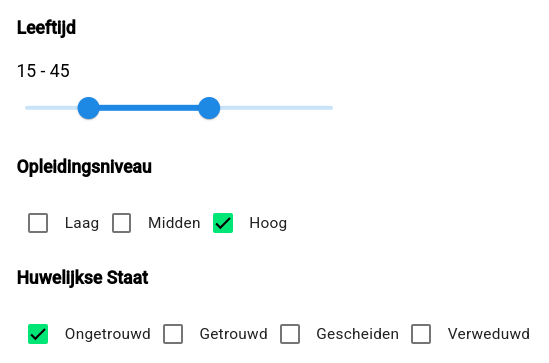 Audience filter example